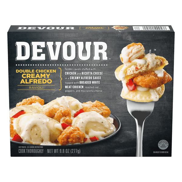 Devour Double Chicken Creamy Alfredo Ricotta Cheese Ravioli  Meal