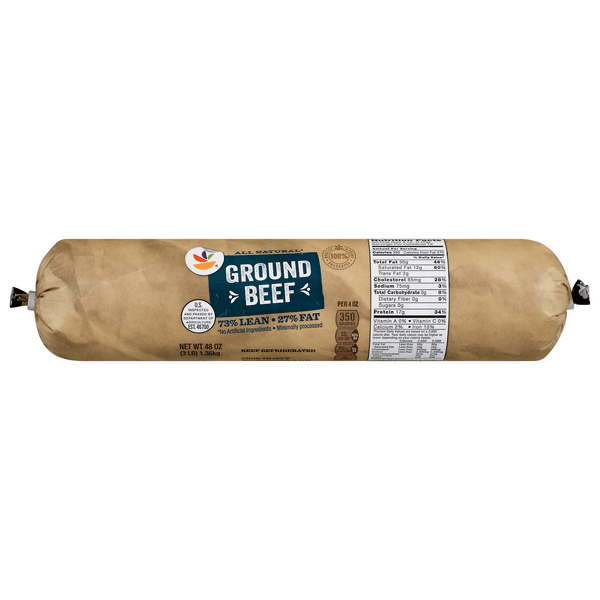 Our Brand Ground Beef 73% Lean Roll Fresh