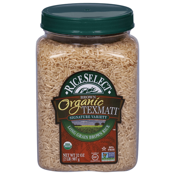 Rice Select Organic Texmati Rice Brown Long Grain American Basmati