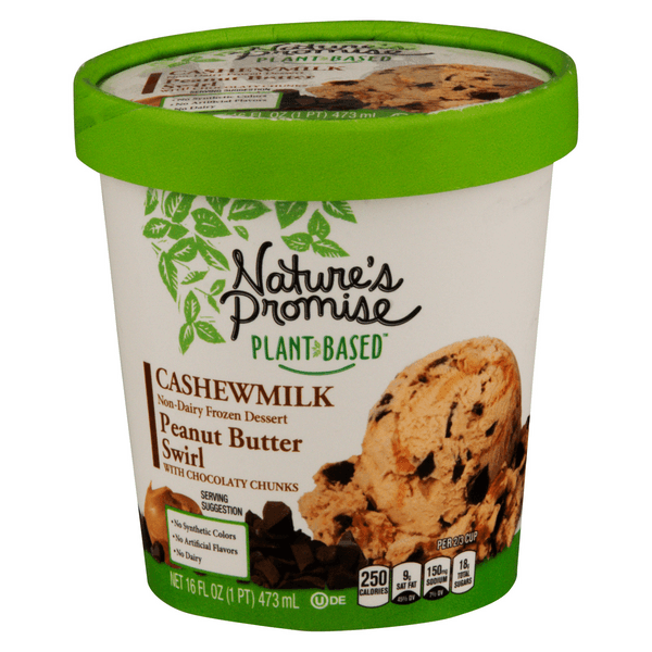 Nature'S Promise Cashewmilk Non Dairy  Dessert Peanutbutter Swirl