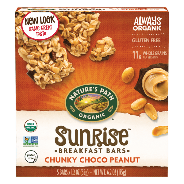 Nature'S Path Organic Sunrise Breakfast Bars Chunky Choco Peanut