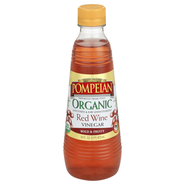 Pompeian Vinegar Organic Red Wine Unfiltered