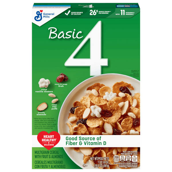 Basic 4 Cereal With Fruit & Almonds
