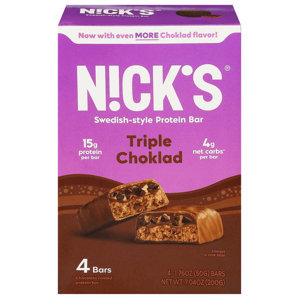 Nick'S Keto Swedish-Style Snack Bar Triple Choklad