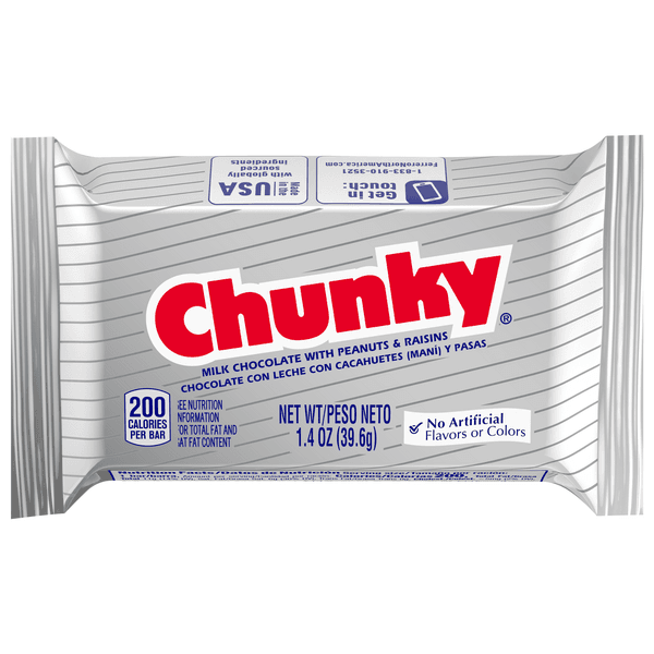 Chunky Milk Chocolate With Peanuts & Raisin Bar