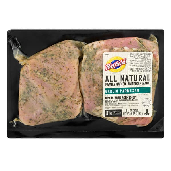 Hatfield Dry Rubbed Pork Chops Garlic Parmesan