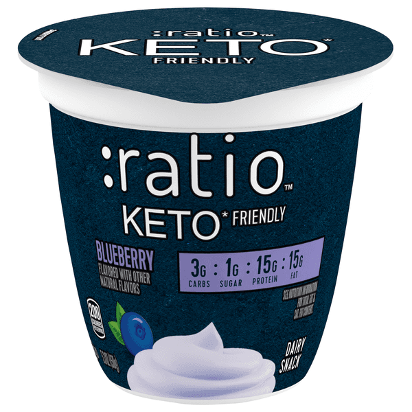 :Ratio Keto Friendly Blueberry Dairy Yogurt Snack