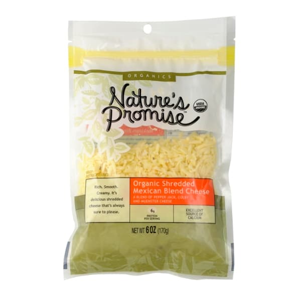 Nature'S Promise Organic Mexican Blend Cheese Shredded