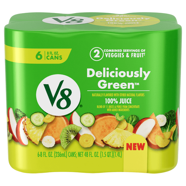 V8 Deliciously Green 100% Vegetable & Fruit Blend Juice