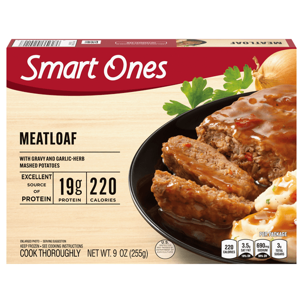 Smart Ones Meatloaf With Gravy & Garlic Herb Mashed Potatoes  Meal
