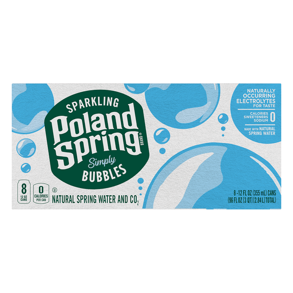Poland Spring Sparkling Natural Spring Water Simply Bubbles