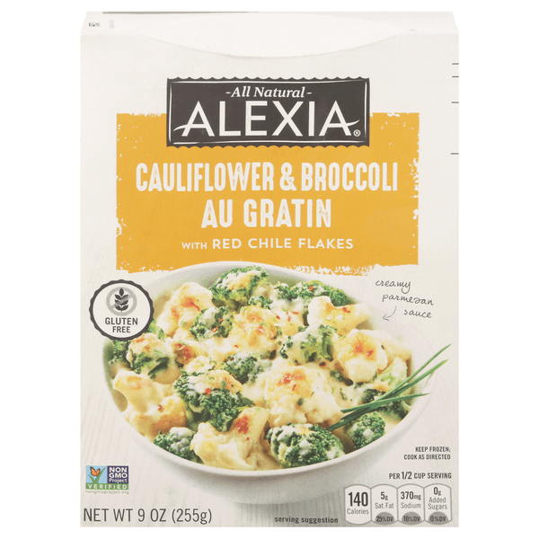 Alexia Broccoli & Cauliflower Au Gratin With Red Chile Flakes