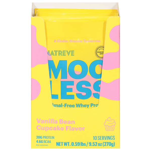 Natreve Moo Less Animal-Free Whey Protein Vanilla Bean Cupcake