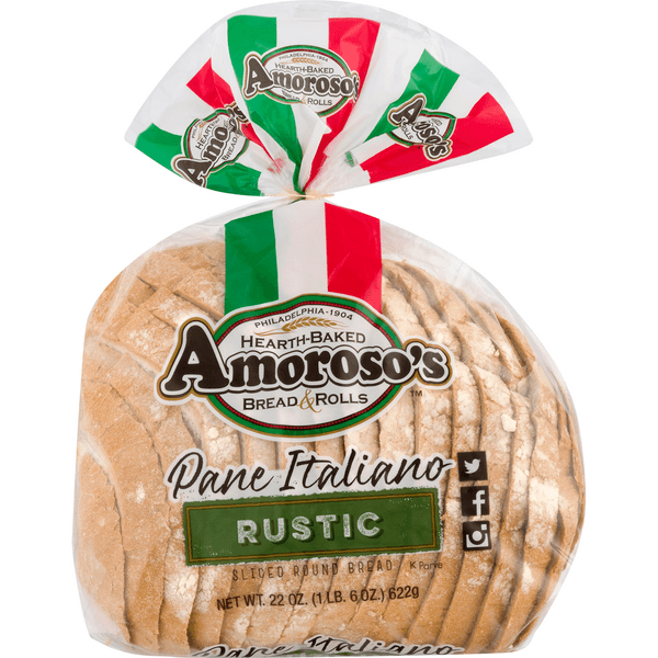 Amoroso'S Pane Italiano Rustic Round Sliced Bread