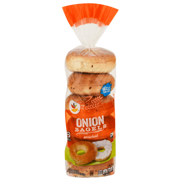 Stop & Shop Onion Pre-Sliced Bagels