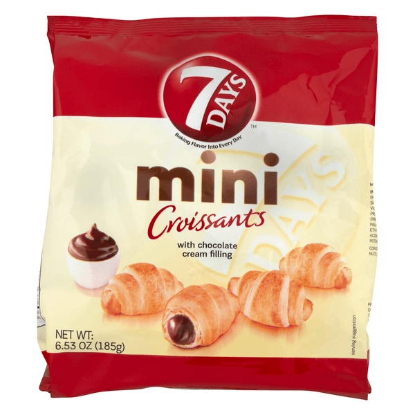 7 Days Mini Croissants With Chocolate Cream Filling