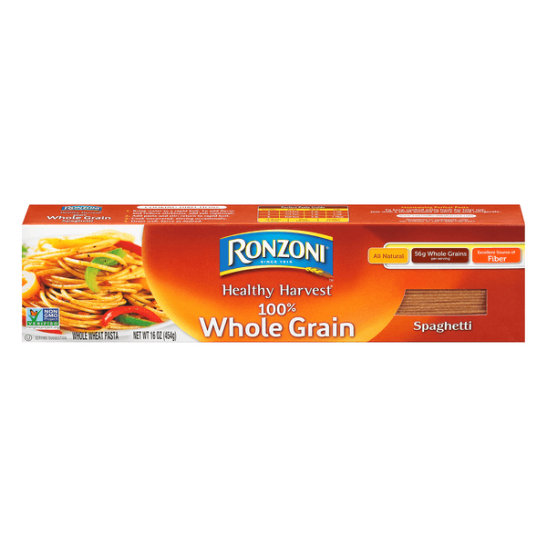Ronzoni Healthy Harvest 100% Whole Grain Spaghetti Pasta All Natural
