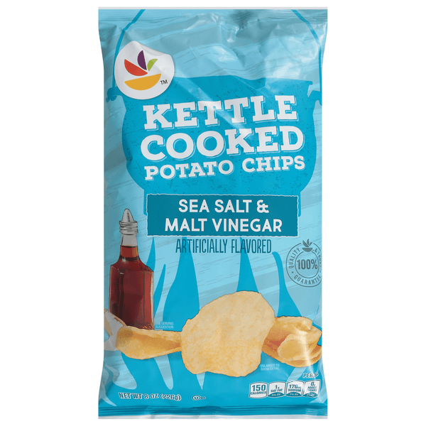 Stop & Shop Kettle Cooked Sea Salt & Malt Vinegar Potato Chips