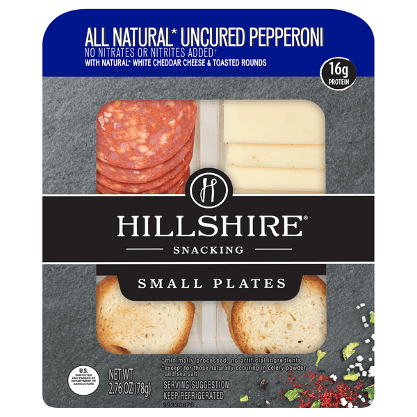Hillshire Snacking Uncured Pepperoni With Natural White Cheddar Cheese Small Plates