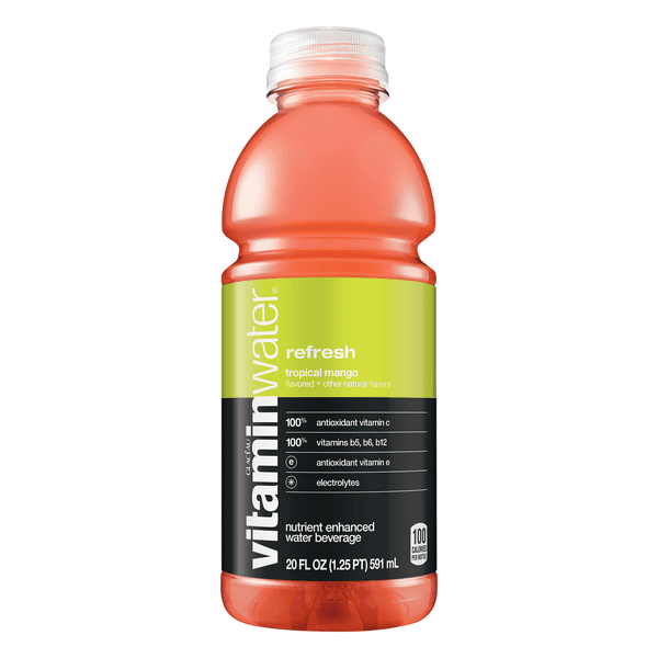 Vitaminwater Water Beverage Nutrient Enhanced Refresh Tropical Mango