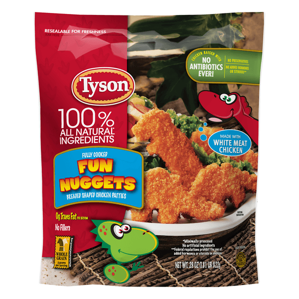 Tyson Breaded Chicken Fun Nuggets Fully Cooked All Natural