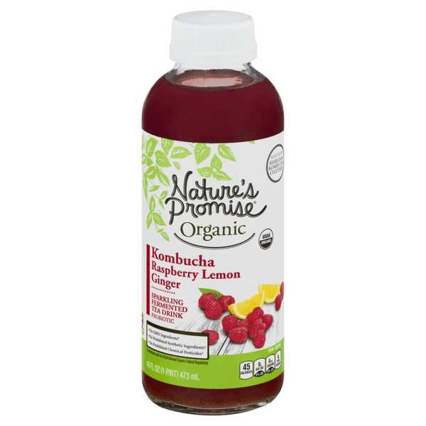 Nature'S Promise Organic Raspberry Lemon Ginger Kombucha Drink