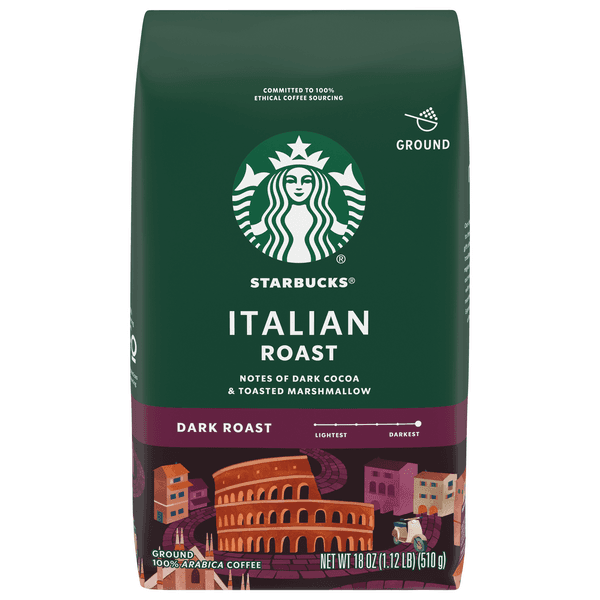 Starbucks Italian Roast 100% Arabica Dark Roast Ground Coffee Bag
