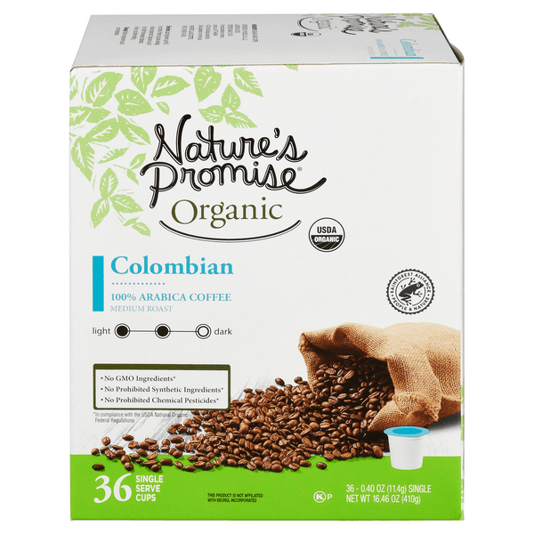 Nature'S Promise Organic Colombian Medium Roast Single Serve Coffee