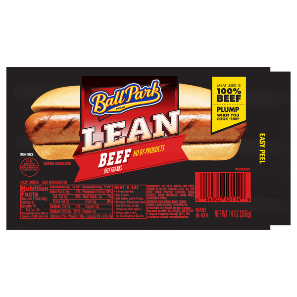 Ball Park Lean Bun Size Beef Franks