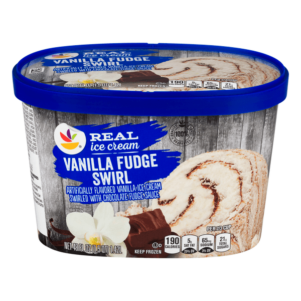 Stop & Shop Real Ice Cream Vanilla Fudge Swirl