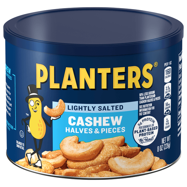 Planters Cashews Halves & Pieces Lightly Salted