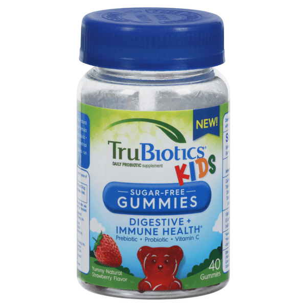 Trubiotics Kids Digestive + Immune Health Gummies Strawberry Sugar Free