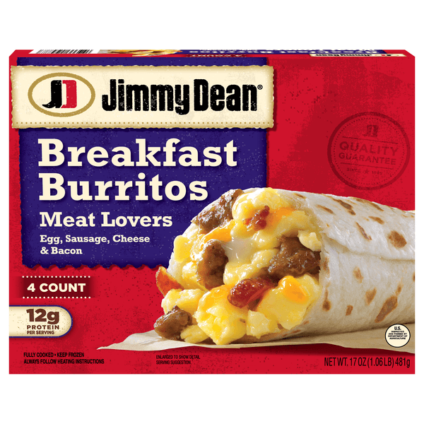 Jimmy Dean Breakfast Burritos Meat Lovers