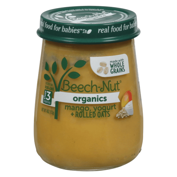 Beech-Nut Organics Stage 3 Baby Food Mango Yogurt + Rolled Oats