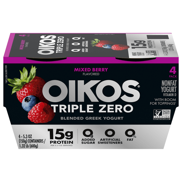 Dannon Oikos Triple Zero Mixed Berry