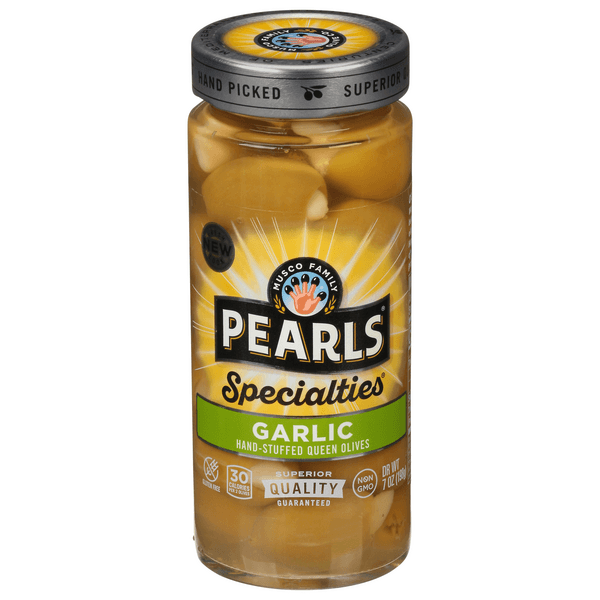 Musco Family Pearls Specialties Garlic Hand-Stuffed Queen Olives