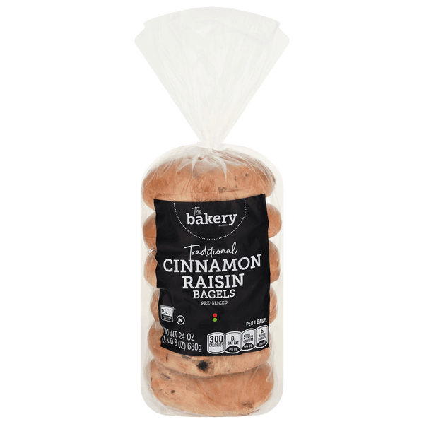 Stop & Shop The Bakery Traditional Cinnamon Raisin Pre-Sliced Bagels