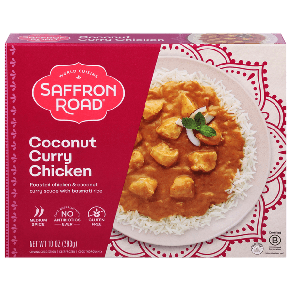 Saffron Road  Entree Halal Coconut Curry Chicken Mild Heat