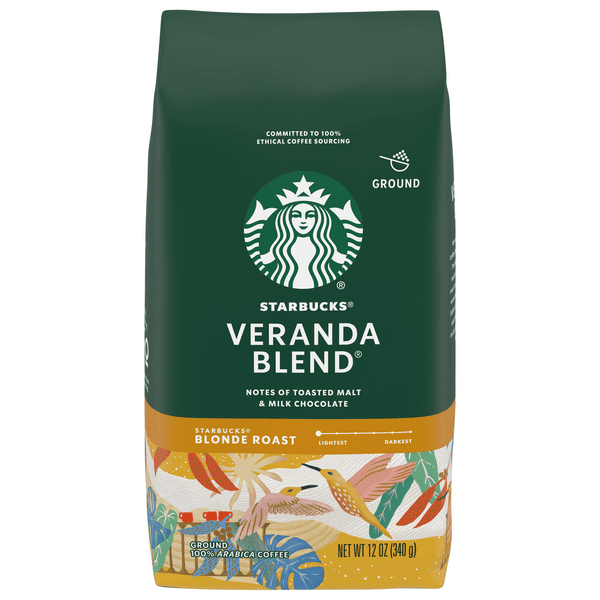 Starbucks Veranda Blend 100% Arabica Blonde Roast Ground Coffee Bag