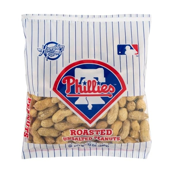 Hampton Farms Philadelphia Phillies Peanuts Roasted No Salt In-Shell
