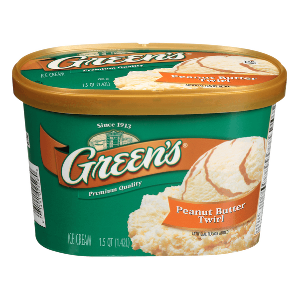 Green'S Premium Quality Ice Cream Peanut Butter Twirl