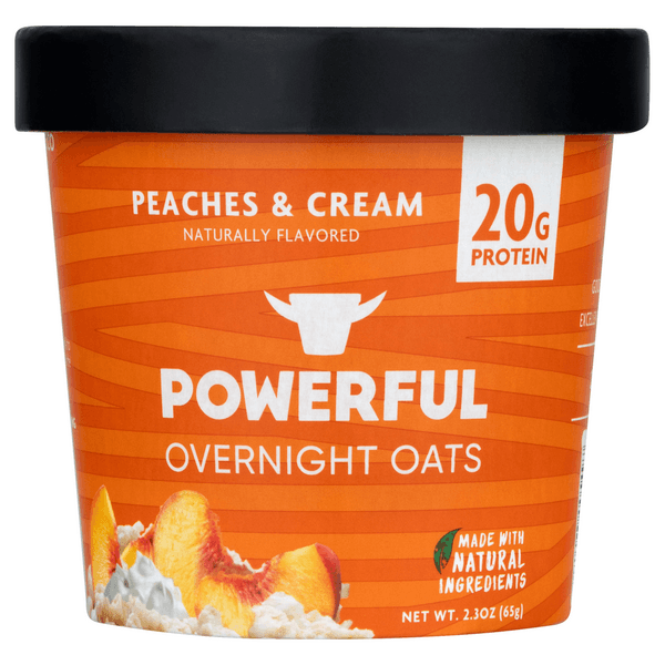Powerful Overnight Oats Peaches & Cream