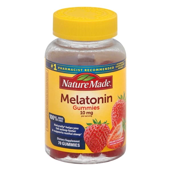 Nature Made Melatonin Dietary Supplement Gummies Dreamy Strawberry