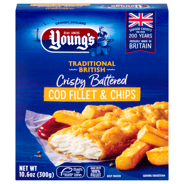 Young'S Cod Fillet & Chips Crispy Battered