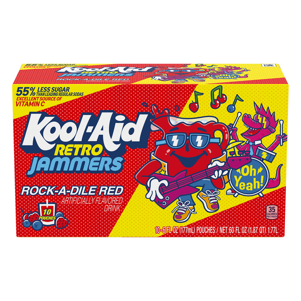 Kool-Aid Retro Jammers Rock-A-Dile Red Juice Drink