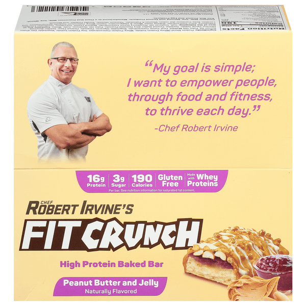 Fitcrunch High Protein Baked Snack Bar Peanut Butter And Jelly