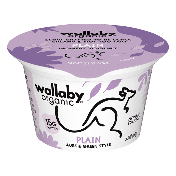 Wallaby Organic Greek Yogurt Plain Non Fat