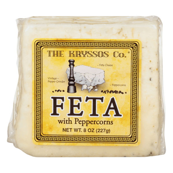 Kryssos Feta Cheese With Peppercorns Chunk