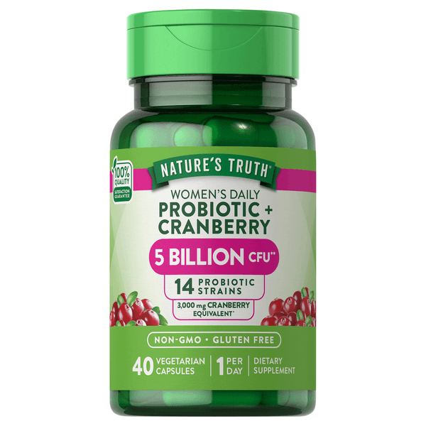 Nature'S Truth Women'S Probiotic + Cranberry 40 Vegetarian Capsules