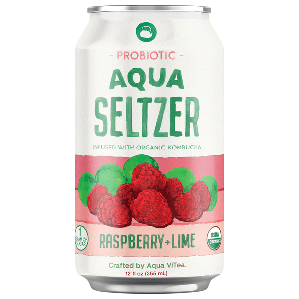 Aqua Seltzer Organic Raspberry Lime Kombucha